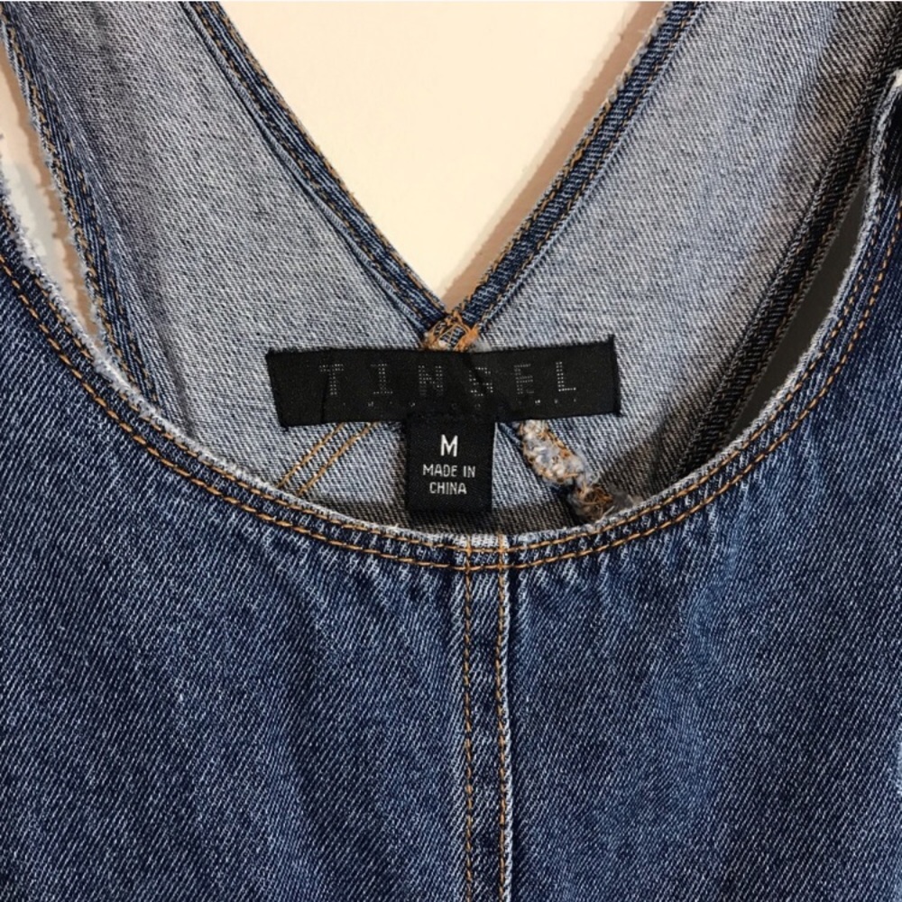 Denim Pinafore Dress - Picture 6 of 8